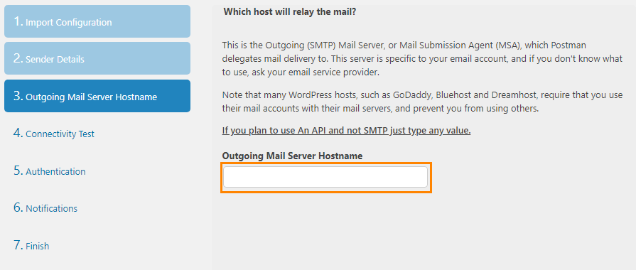 Post SMTP 셋업